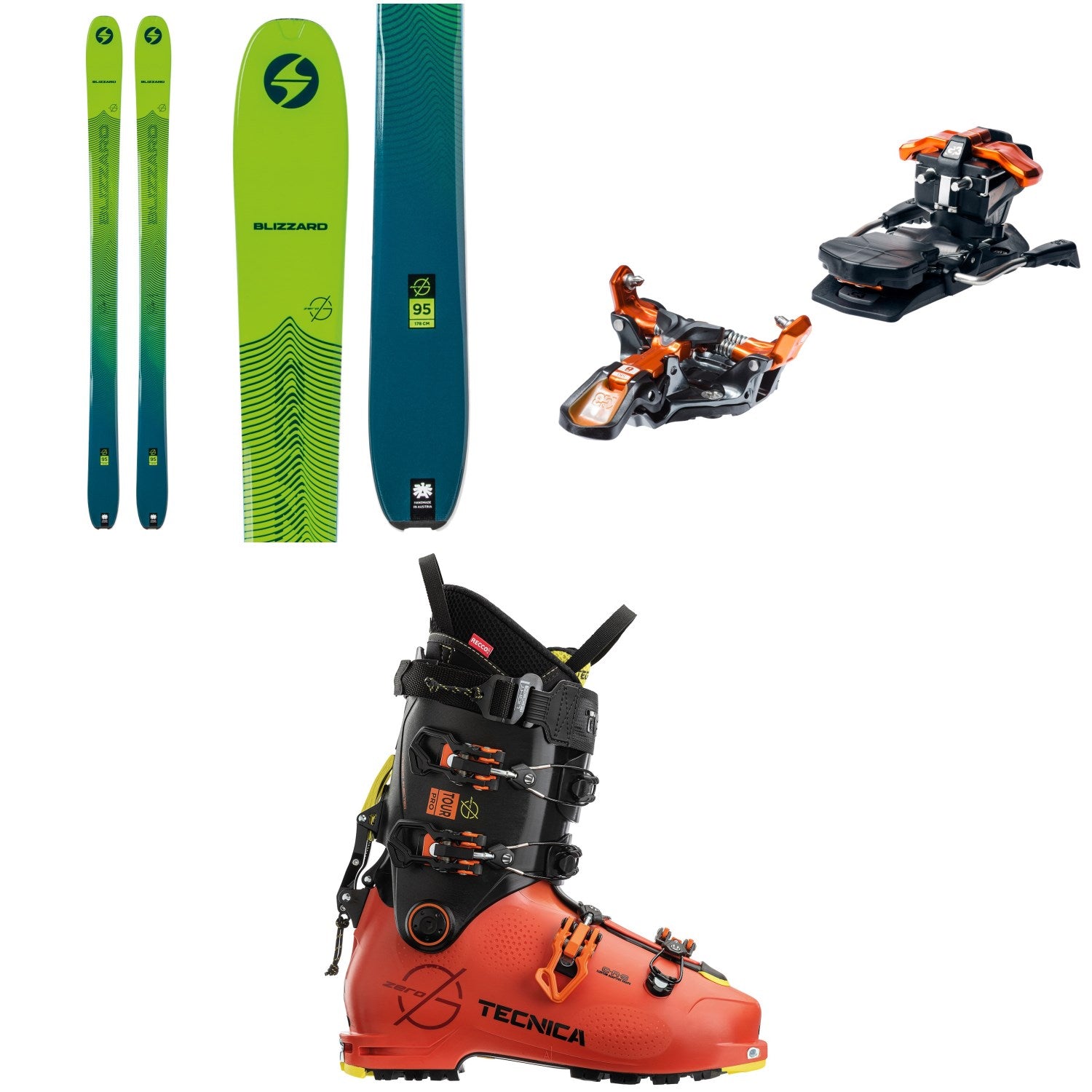 Blizzard Zero G 95 Skis + G3 Ion 12 Alpine Touring Ski Bindings +