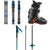 Dynafit Seven Summits+ Complete Alpine Touring Ski Set + Hoji Pro Tour Alpine Touring Ski Boots + Speed Vario 2.0 Adjustable Ski Poles 2021