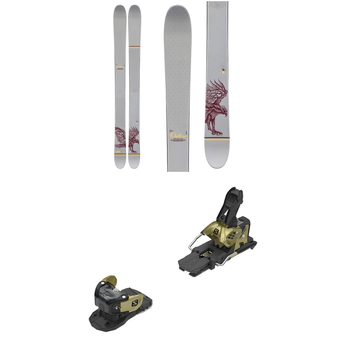Line Skis Outline Skis + Salomon Warden MNC 13 Ski Bindings 2020