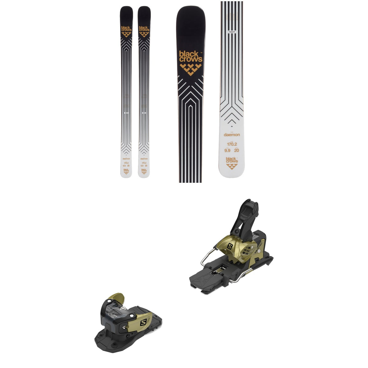 Black Crows Daemon Skis + Salomon Warden MNC 13 Ski Bindings 2020