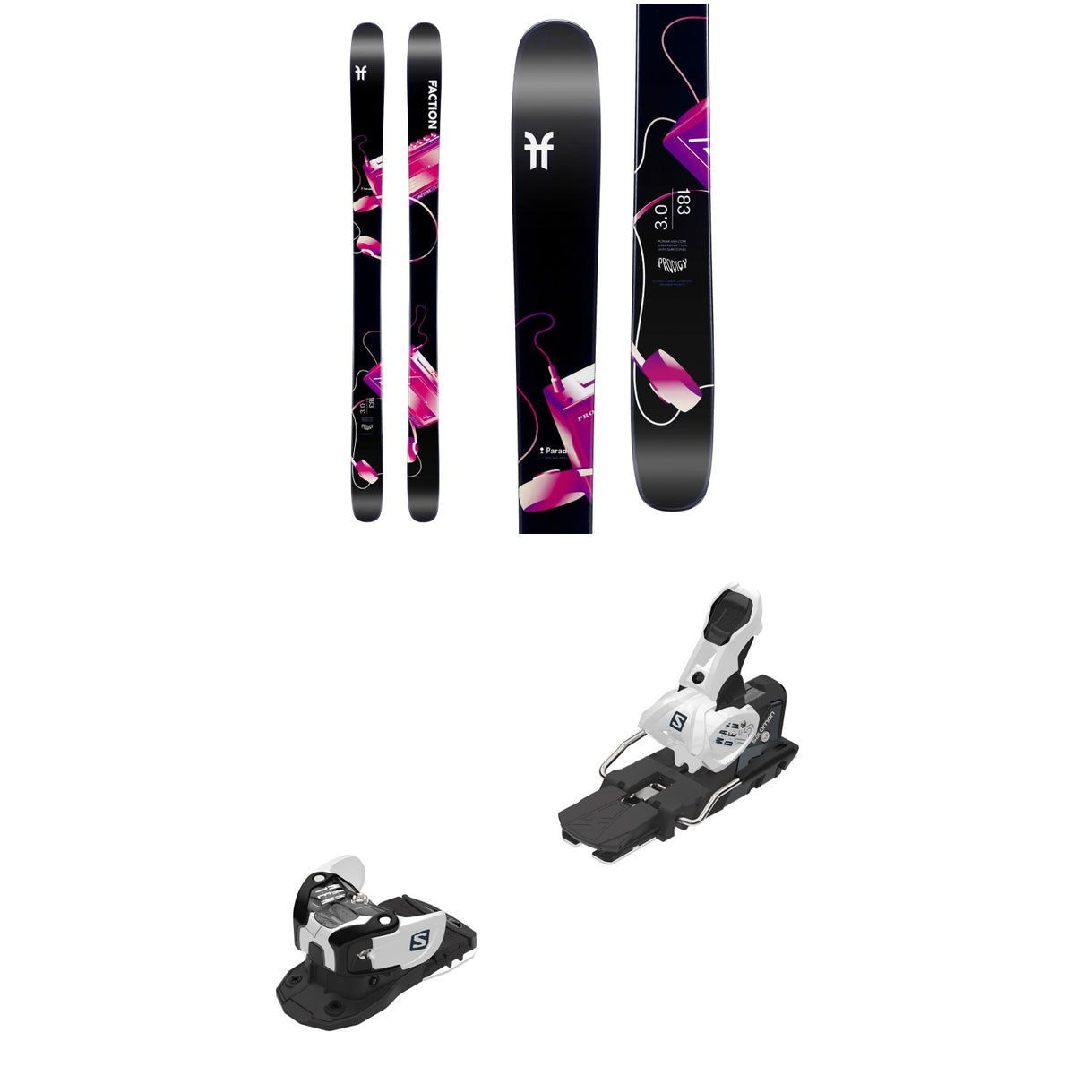 Faction Prodigy 3.0 Skis + Salomon Warden MNC 13 Ski Bindings 2020