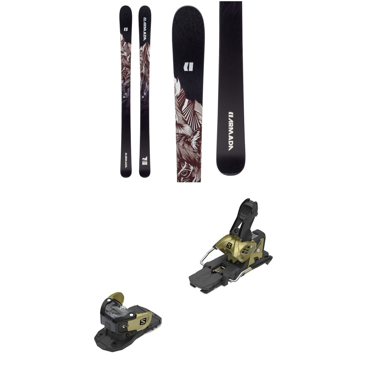 Armada Invictus 95 Skis + Salomon Warden MNC 13 Ski Bindings 2020