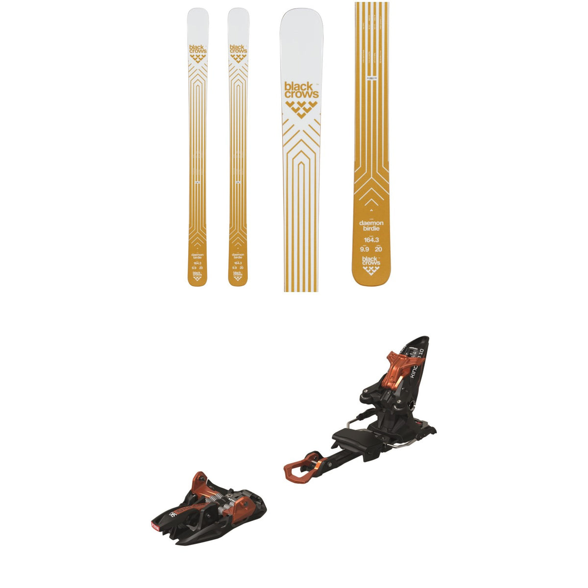 Black Crows Daemon Birdie Skis - Women's + Marker Kingpin 10 Alpine Touring Ski Bindings 2020
