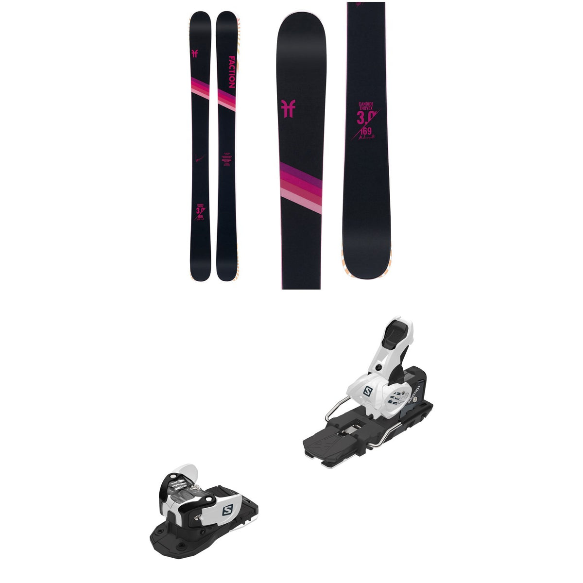 Faction Candide 3.0X Skis - Women's + Salomon Warden MNC 13 Ski Bindings 2020