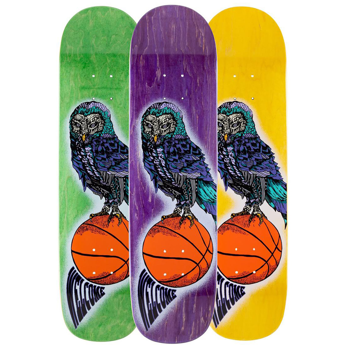 Welcome Hooter Shooter on Bunyip 8.0 Skateboard Deck