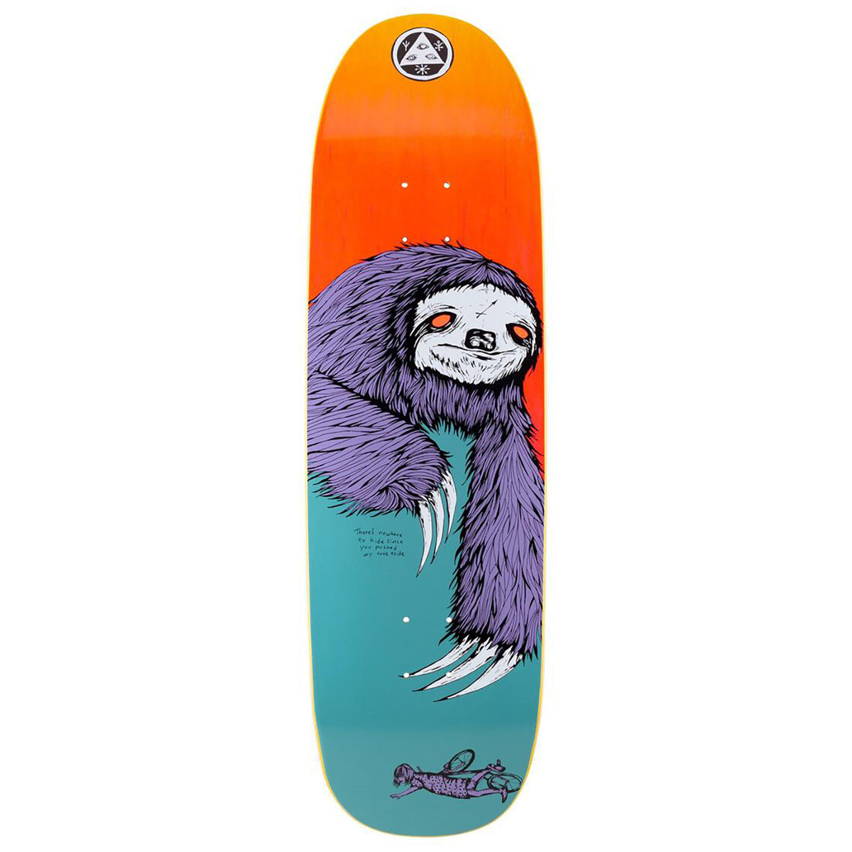 Welcome Sloth on Boline 9.25 Skateboard Deck