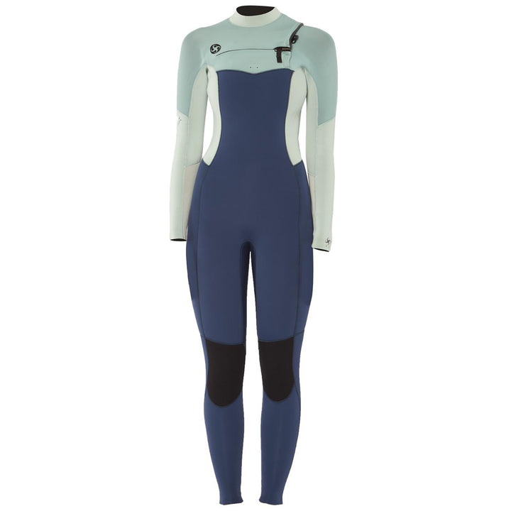 Sisstrevolution 4/3 7 Seas Chest Zip Wetsuit - Women's Island Green