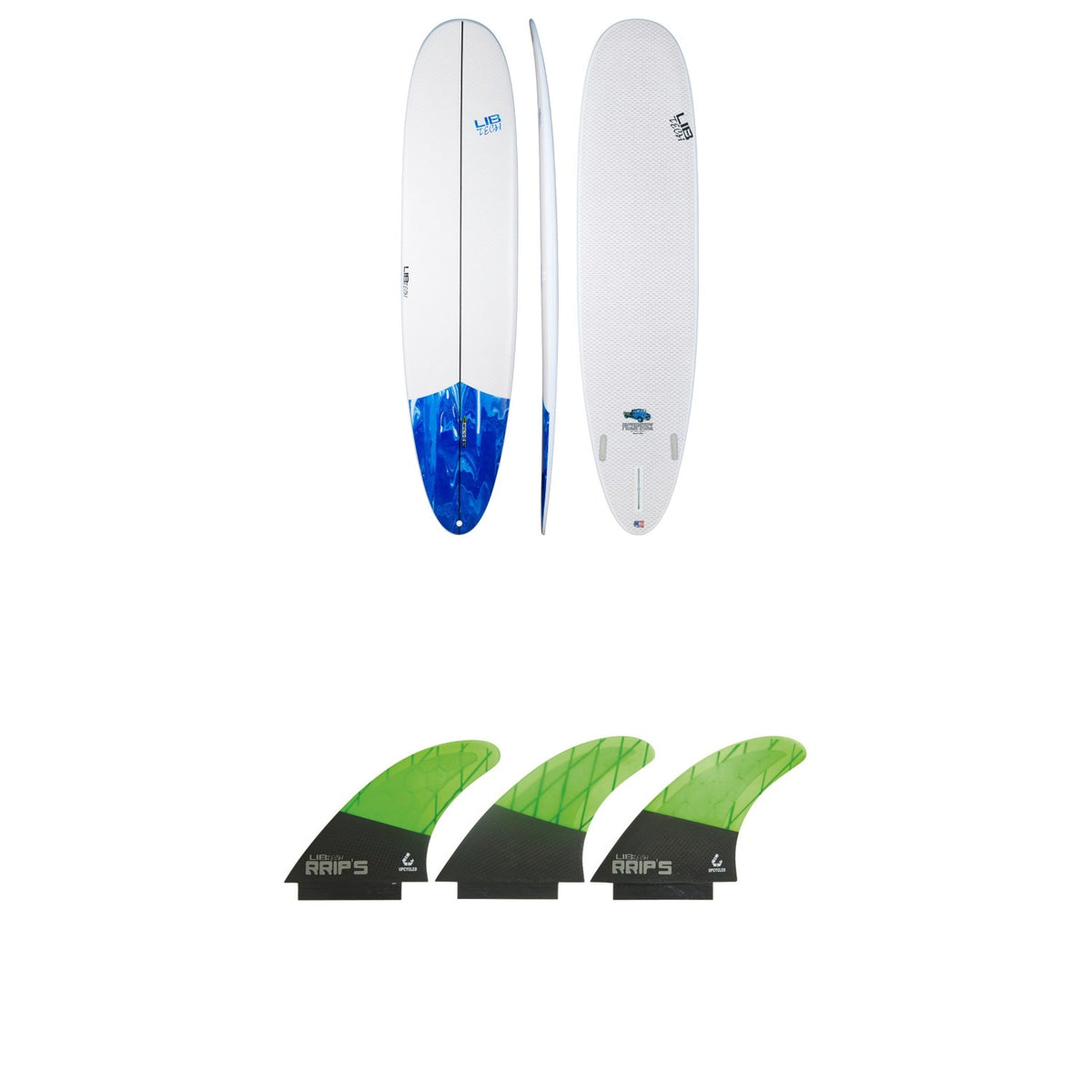 Lib Tech Pickup Stick Surfboard + Lib Tech Tri Large Fin Set