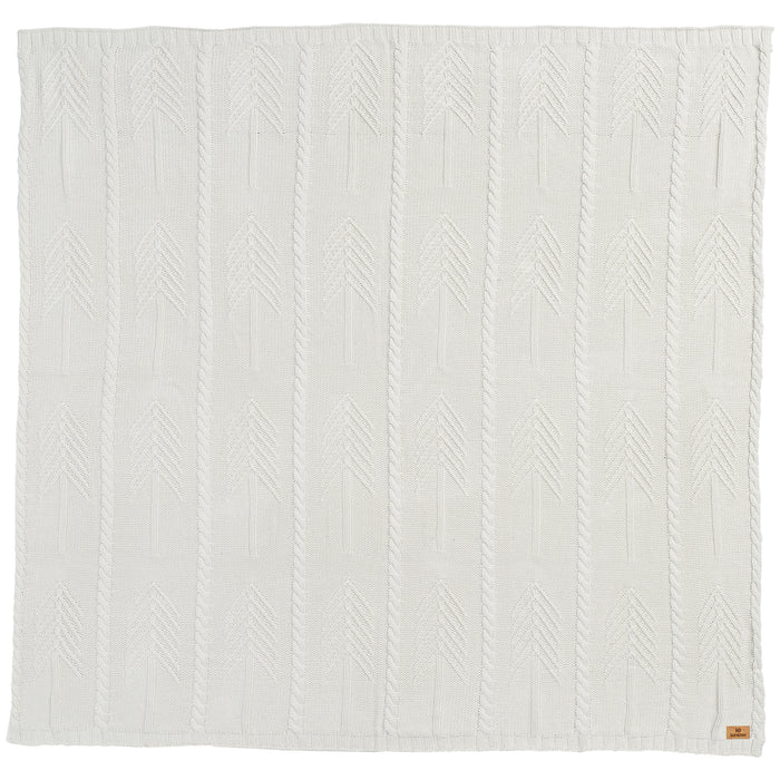 Tentree Cotton Cable Blanket Hi Rise Grey