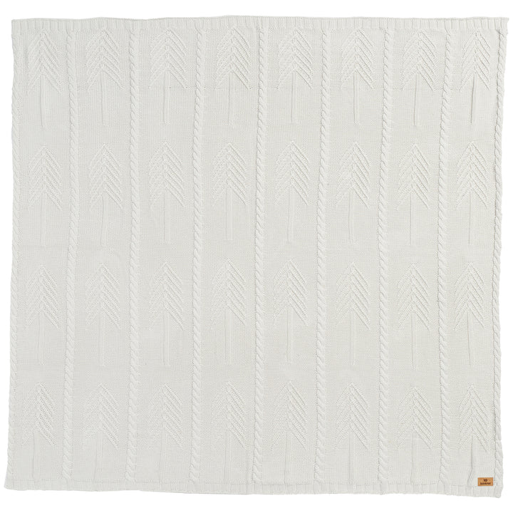 Tentree Cotton Cable Blanket Hi Rise Grey