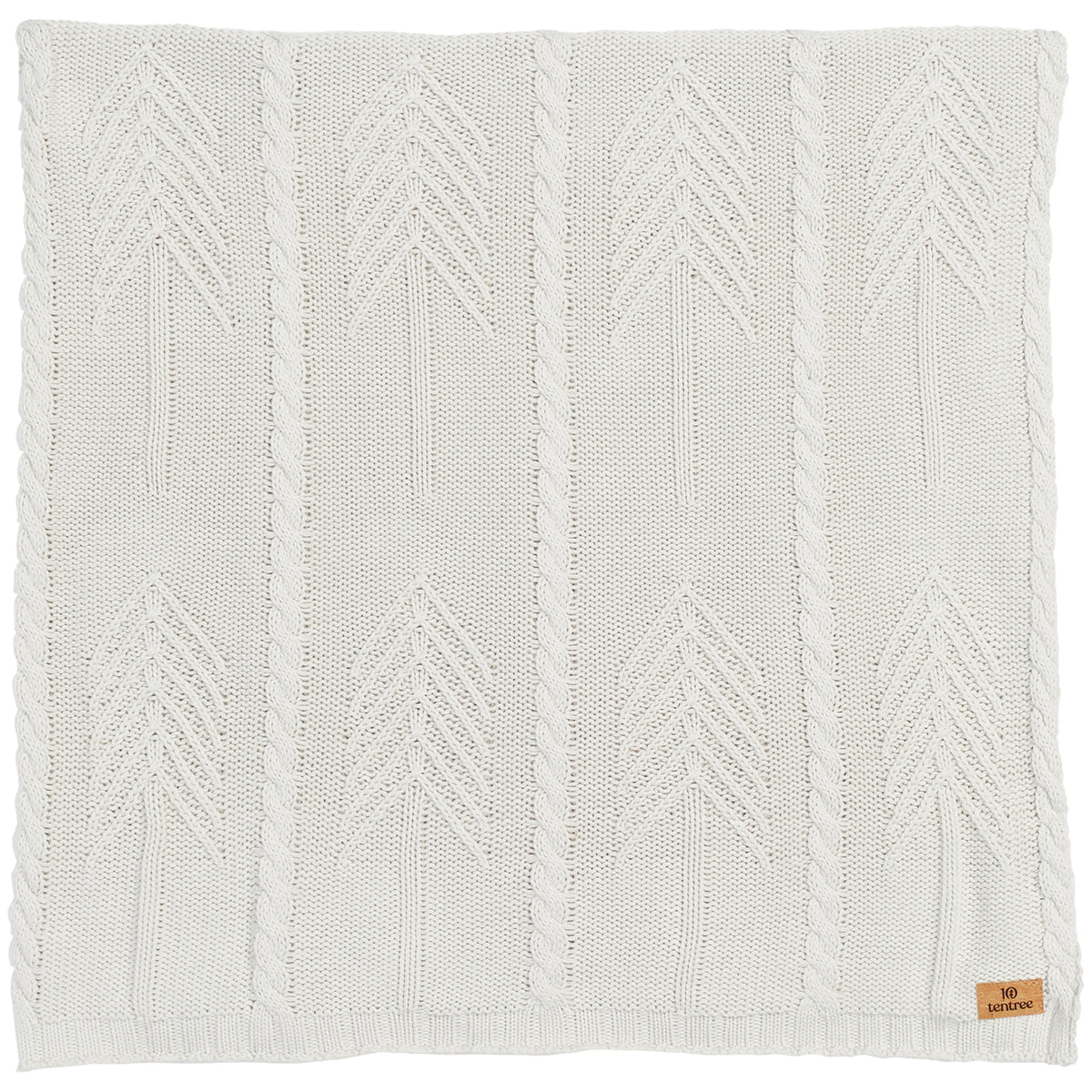 Tentree Cotton Cable Blanket Hi Rise Grey