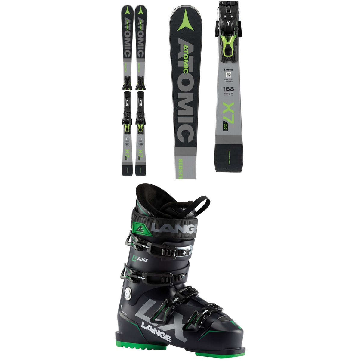 Atomic Redster X7 WB Skis + FT 12 GW Bindings + Lange LX 100 Ski Boots 2020