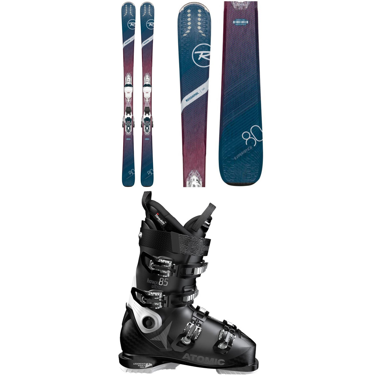 Rossignol Experience 80 Ci W Skis + Xpress 11 Bindings + Atomic Hawx Ultra 85 W Ski Boots - Women's 2020