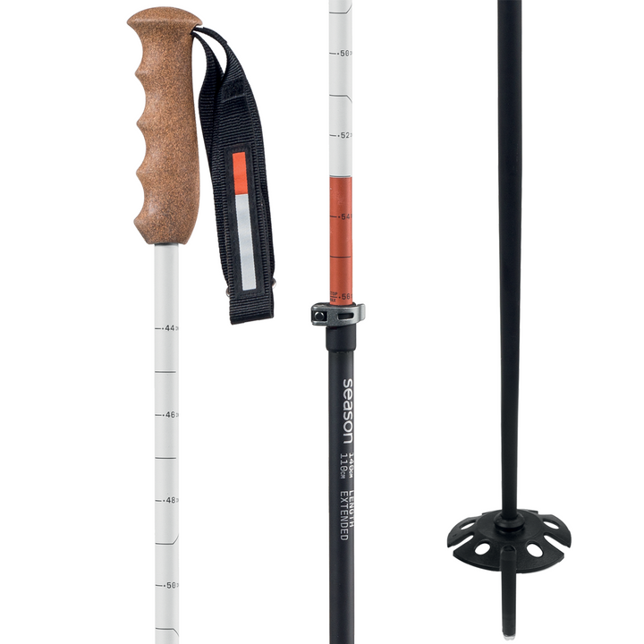 Season Adjustable Ski Poles 2021 Black