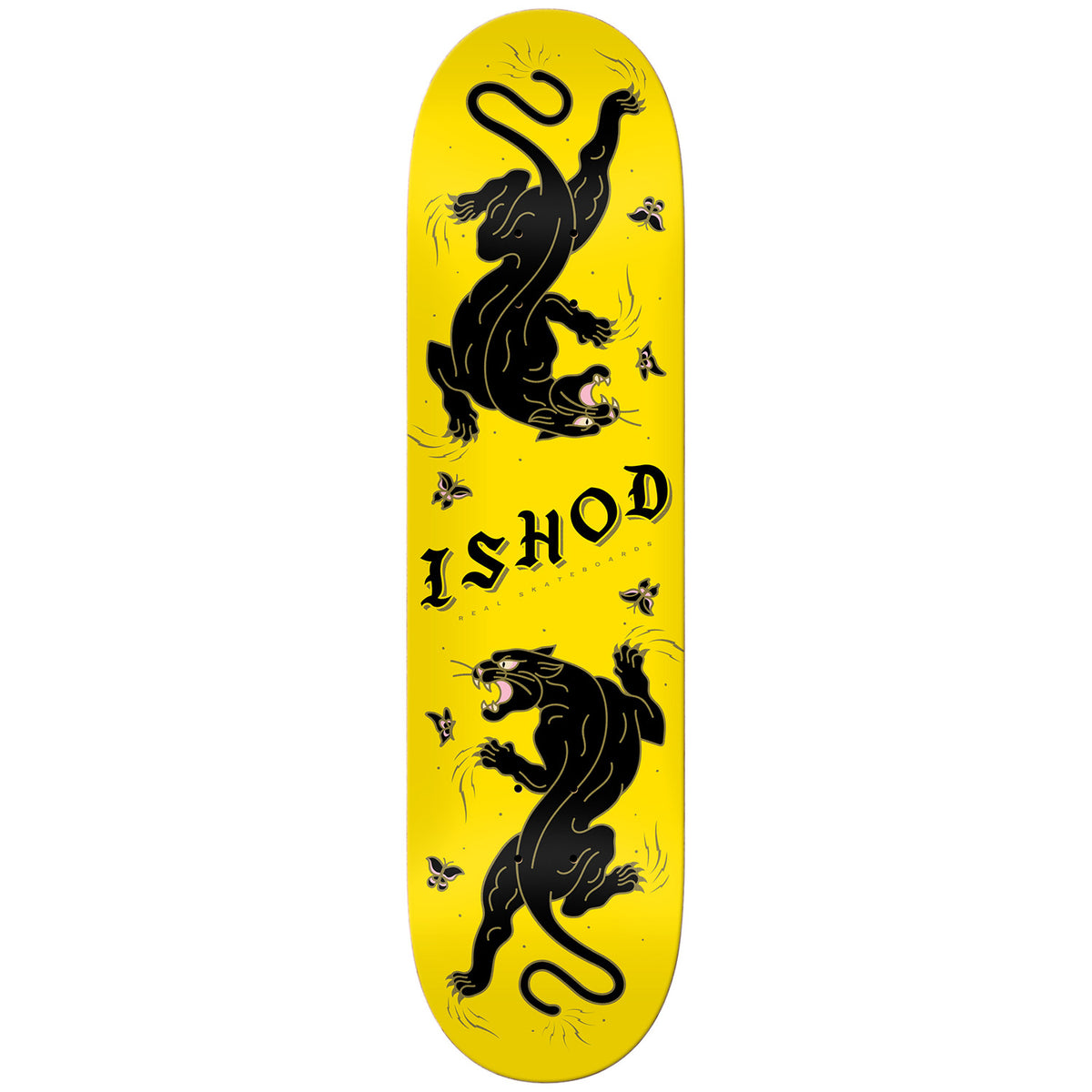 Real Ishod Cat Scratch Yellow EDT Twin Tail 8.25 Skateboard Deck