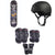 Globe G1 Ablaze 8.0 Skateboard Complete + Triple 8 Sweatsaver Liner Skateboard Helmet + Saver Series Color Collection Skateboard Pad Set