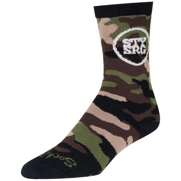 SockGuy Stay Strong Camo 6" Crew Socks