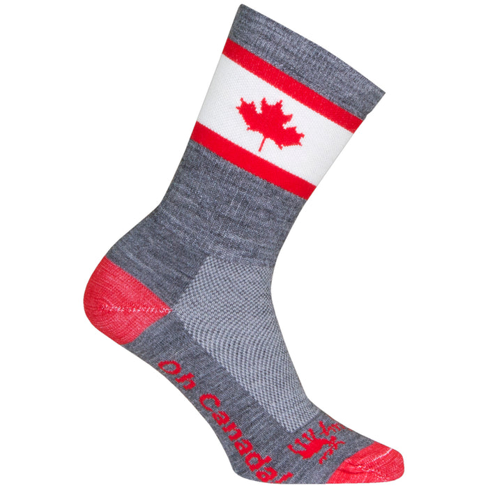 SockGuy Oh Canada 6" Wool Crew Socks