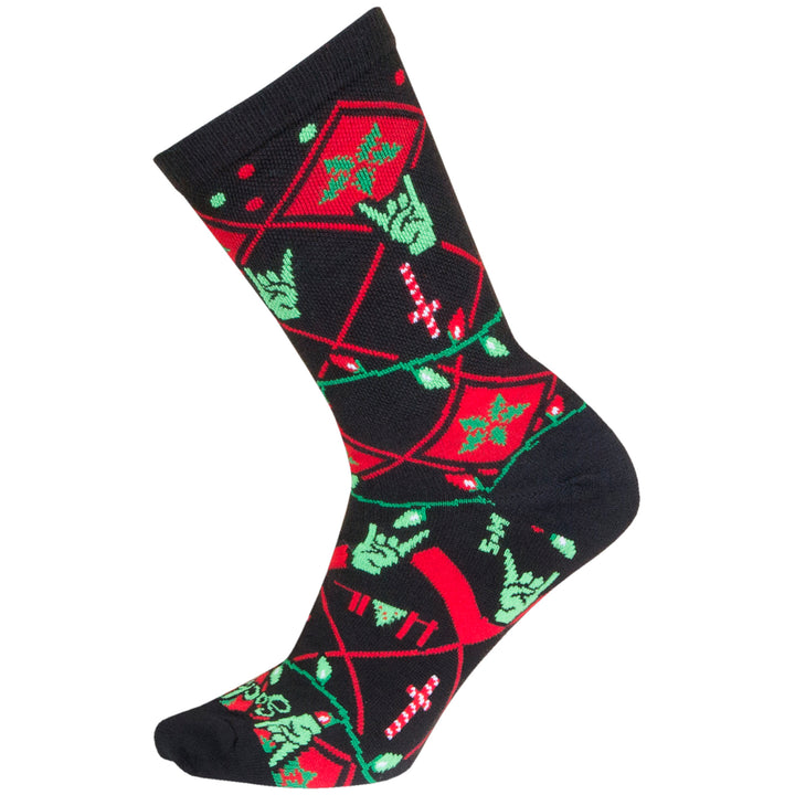 SockGuy Hail Santa 6" Crew Bike Socks