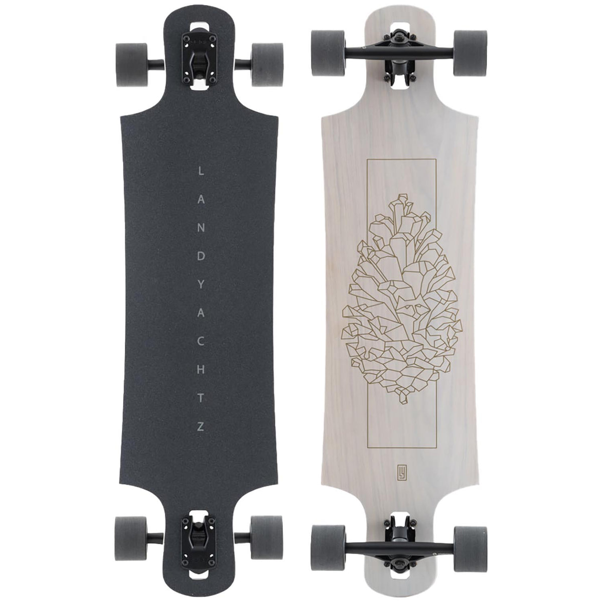 Landyachtz Drop Hammer Pinecone Longboard Complete White