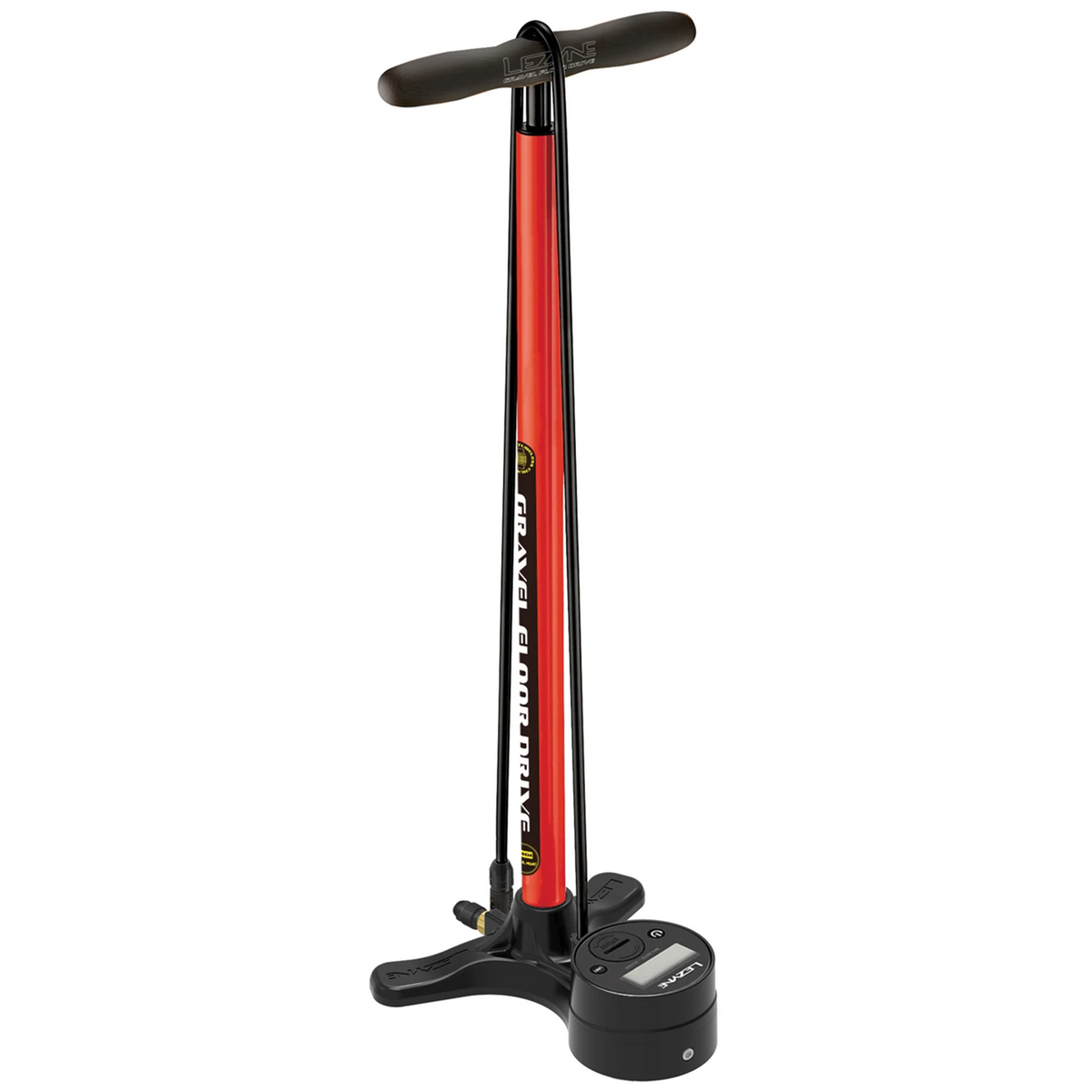 Lezyne Gravel Digital Drive 3.5 Floor Pump Red