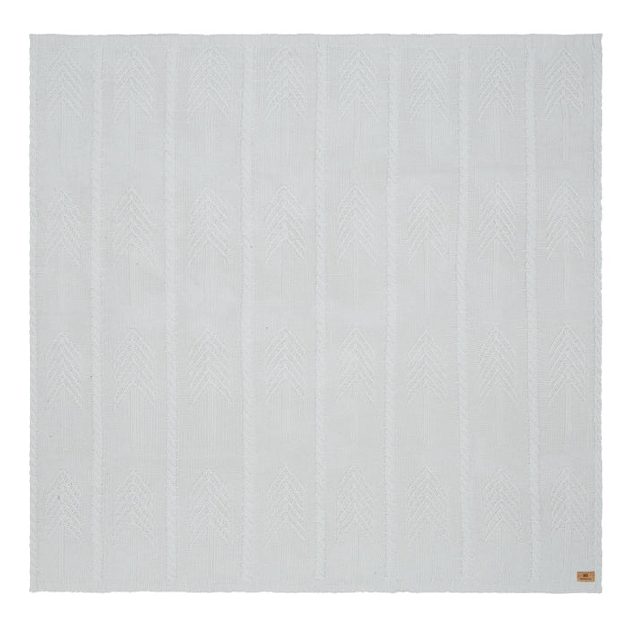 Tentree Cotton Cable Blanket Hi Rise Grey