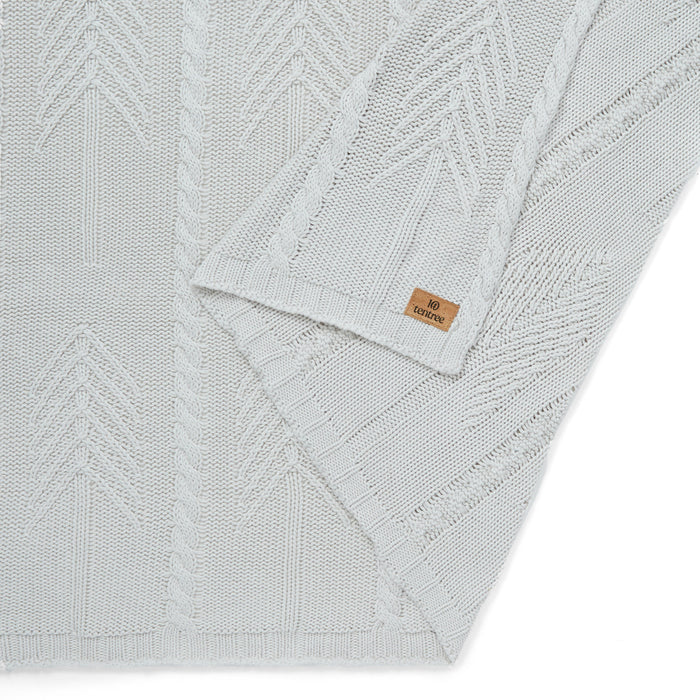 Tentree Cotton Cable Blanket Hi Rise Grey