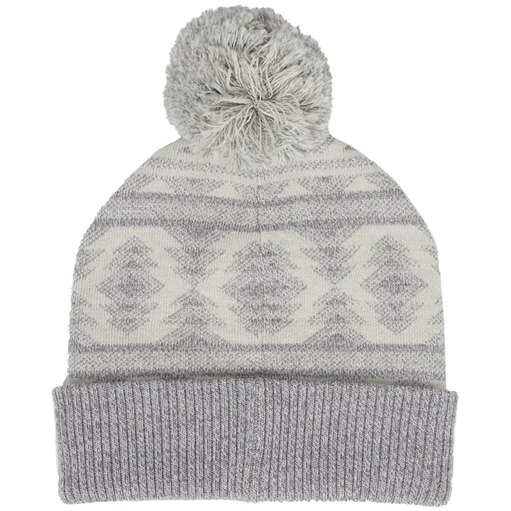 Tentree Intarsia Pom Beanie Hi Rise Grey Marled/Elm White Marled