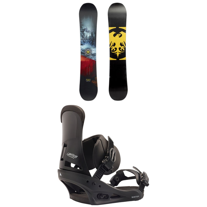 Never Summer Snowtrooper Snowboard 2019 + Burton Custom Snowboard Bindings 2020