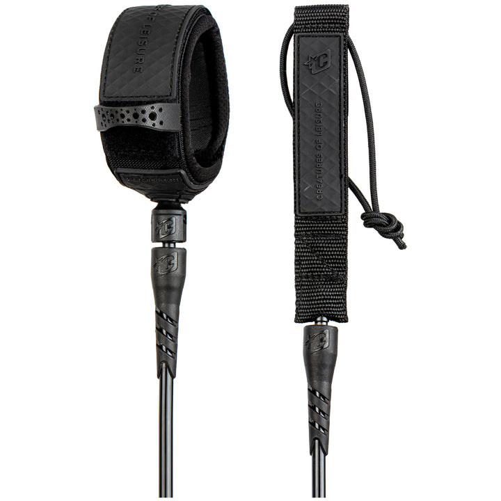 Creatures of Leisure Longboard Ankle 9' Surf Leash Black Black