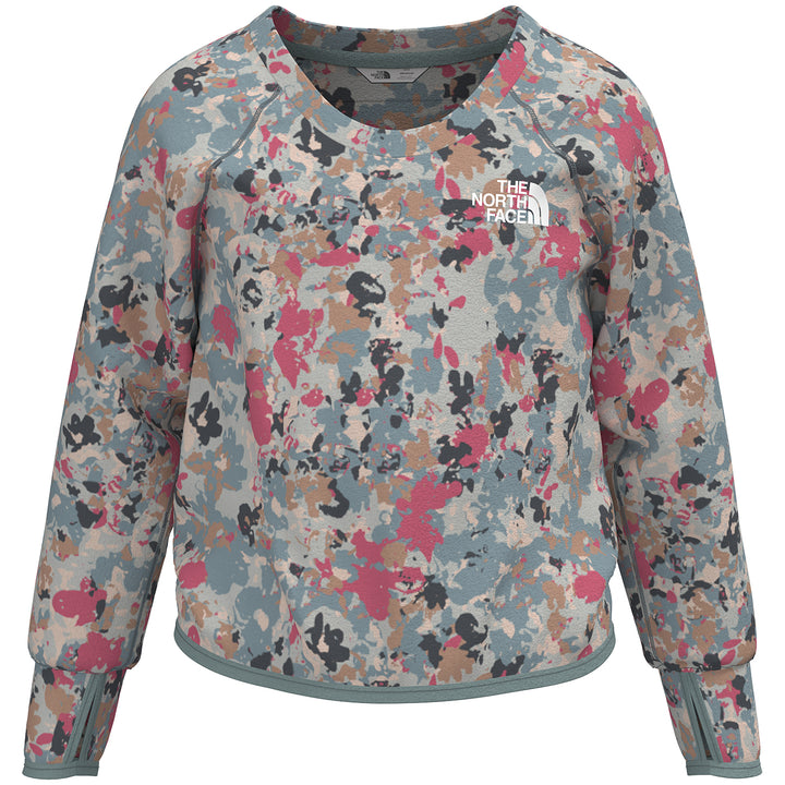 The North Face Glacier Pullover - Girls' Tourmaline Blue Multi Floral Camo Print