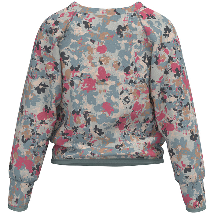 The North Face Glacier Pullover - Girls' Tourmaline Blue Multi Floral Camo Print