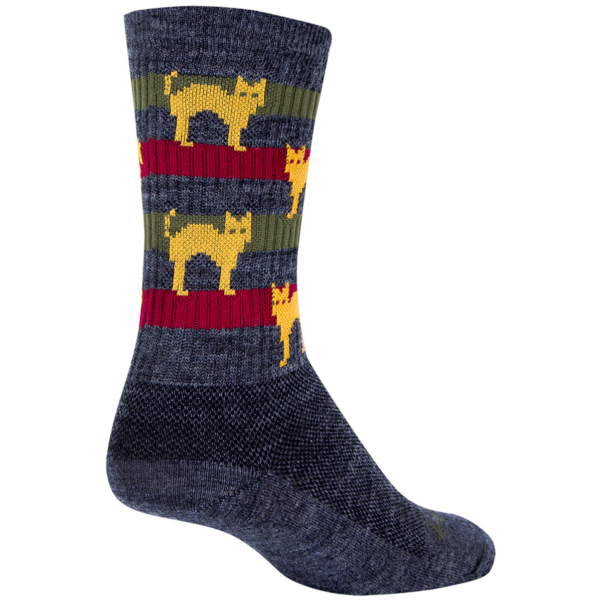 SockGuy Catz 6" Wool Crew Bike Socks