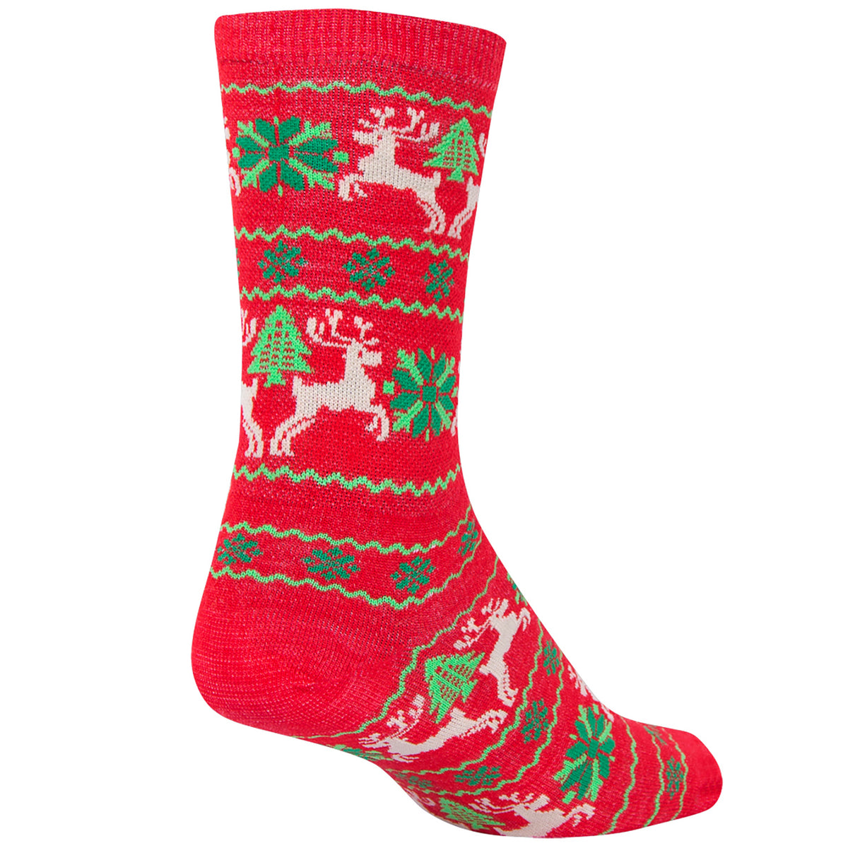 SockGuy Sweater 6" Wool Crew Bike Socks Red
