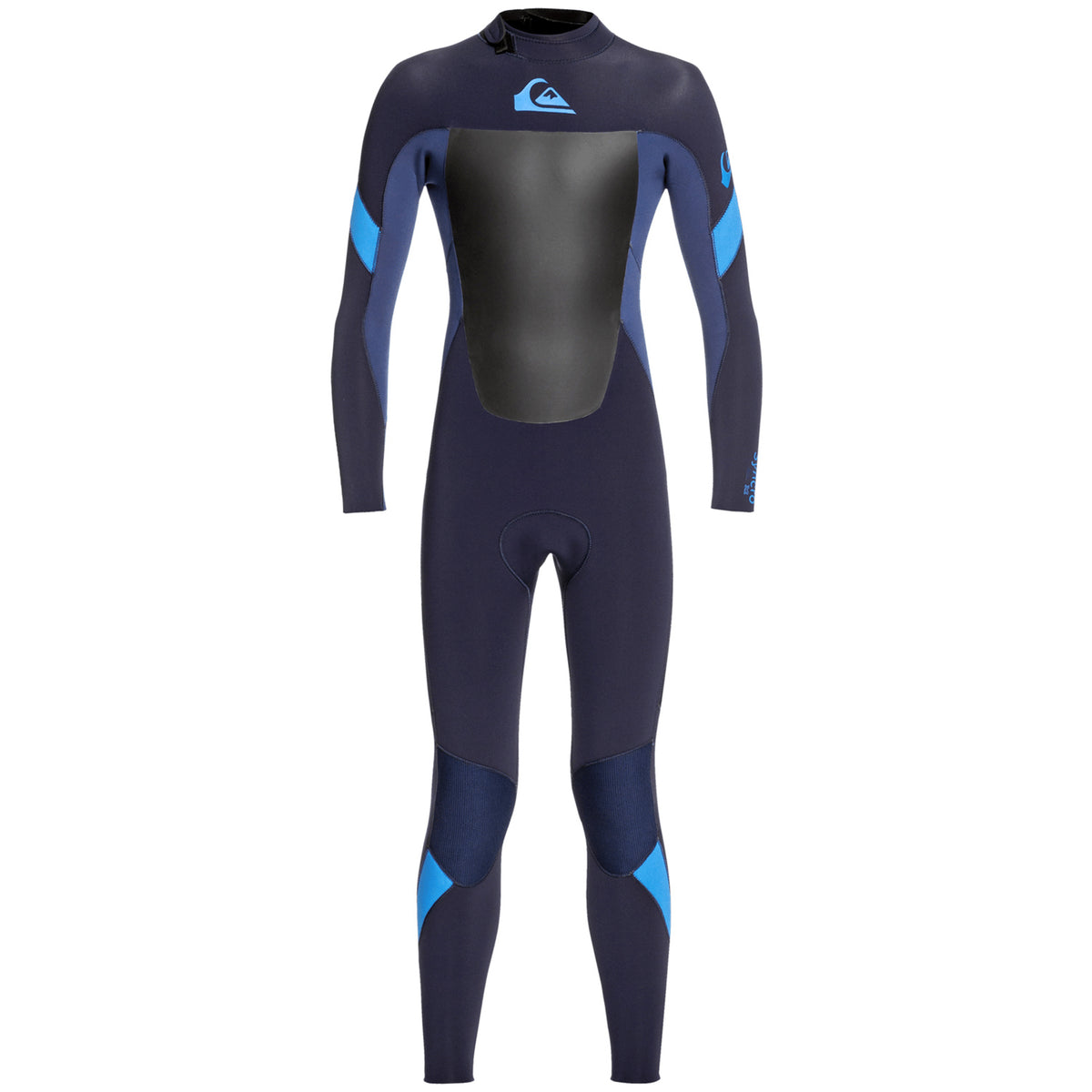 Quiksilver 4/3 Syncro Back Zip Wetsuit - Boys' Blk Navy/India Ink/Blk Shadow