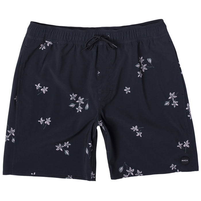 RVCA VA Elastic Boardshorts - Men's Black Floral