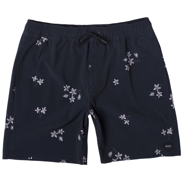 RVCA VA Elastic Boardshorts - Men's Black Floral