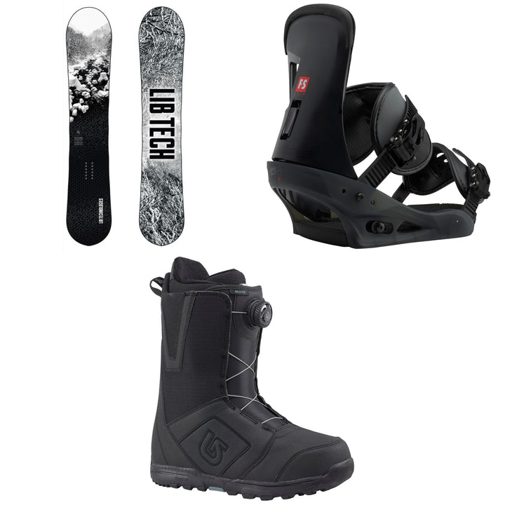 Lib Tech Cold Brew C2 Snowboard 2020 + Burton Freestyle Snowboard Bindings 2019 + Moto Boa Snowboard Boots 2018