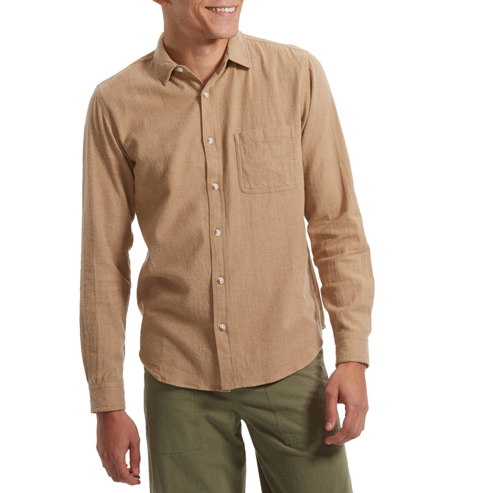 Mollusk One Pocket Long-Sleeve Shirt - Men's Tan Earth