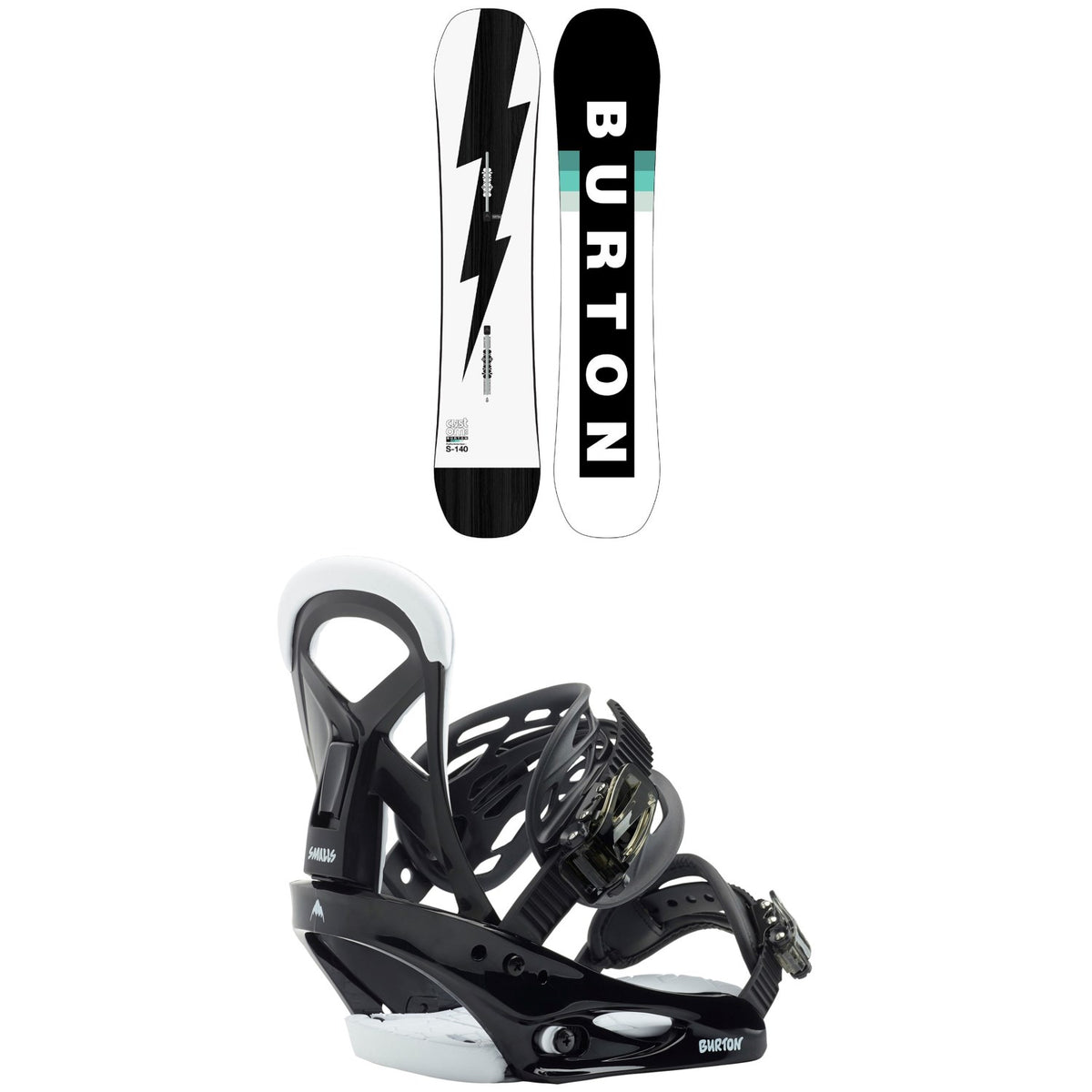 Burton Custom Smalls Snowboard + Smalls Snowboard Bindings - Kids' 2021