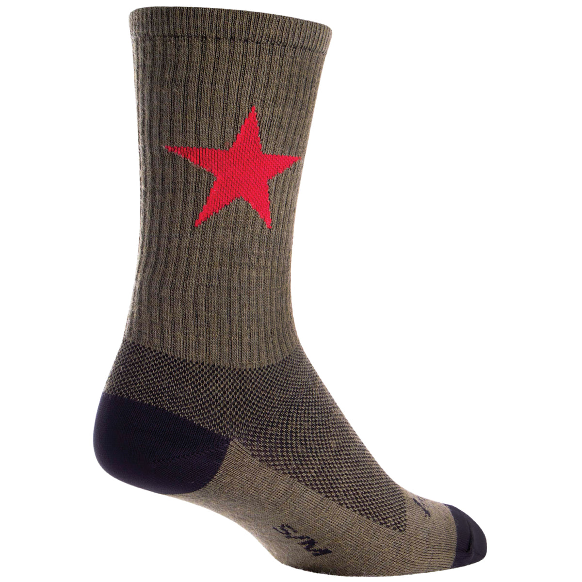 SockGuy Red Star 6" Wool Crew Socks
