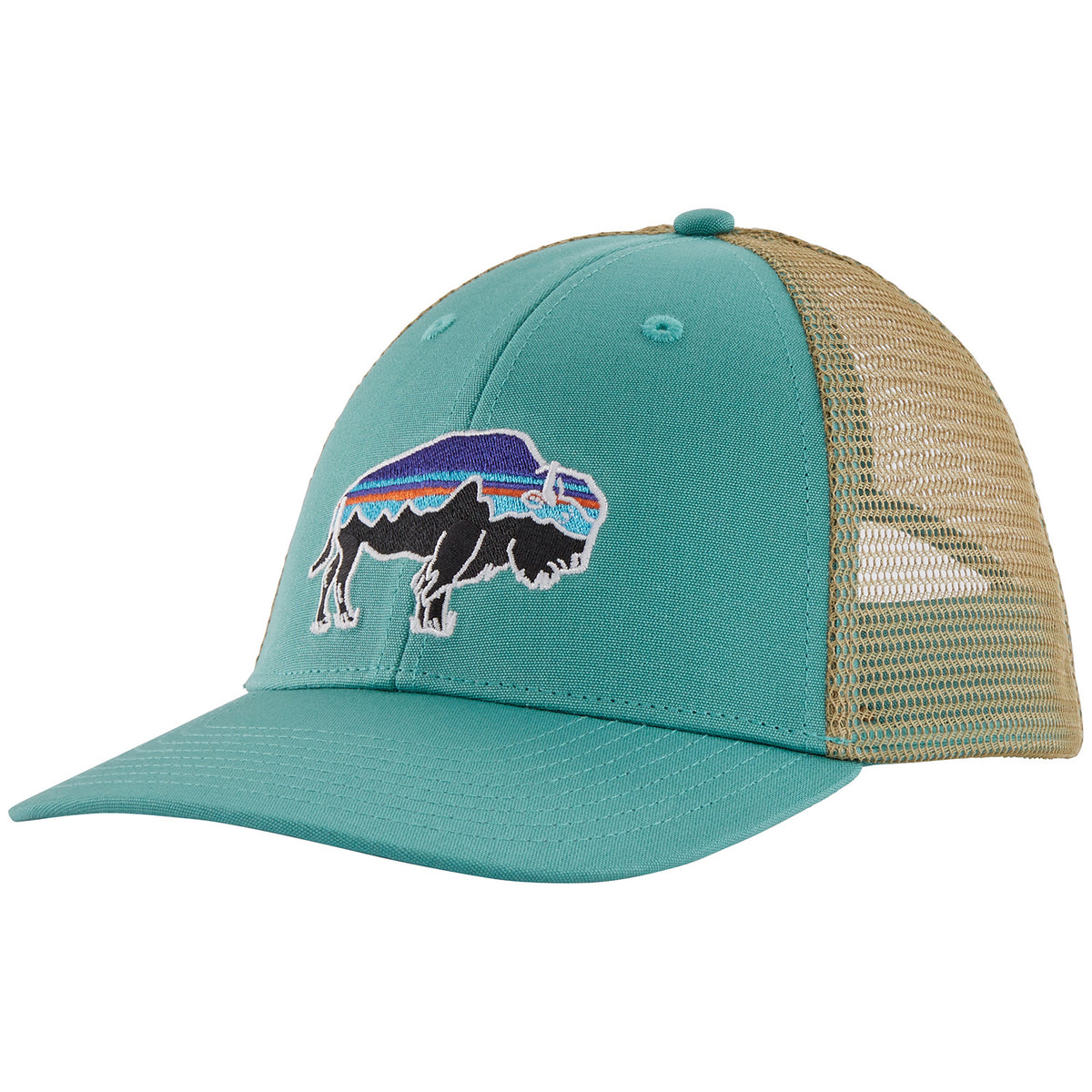 Patagonia Fitz Roy Bison LoPro Trucker Hat Light Beryl Green