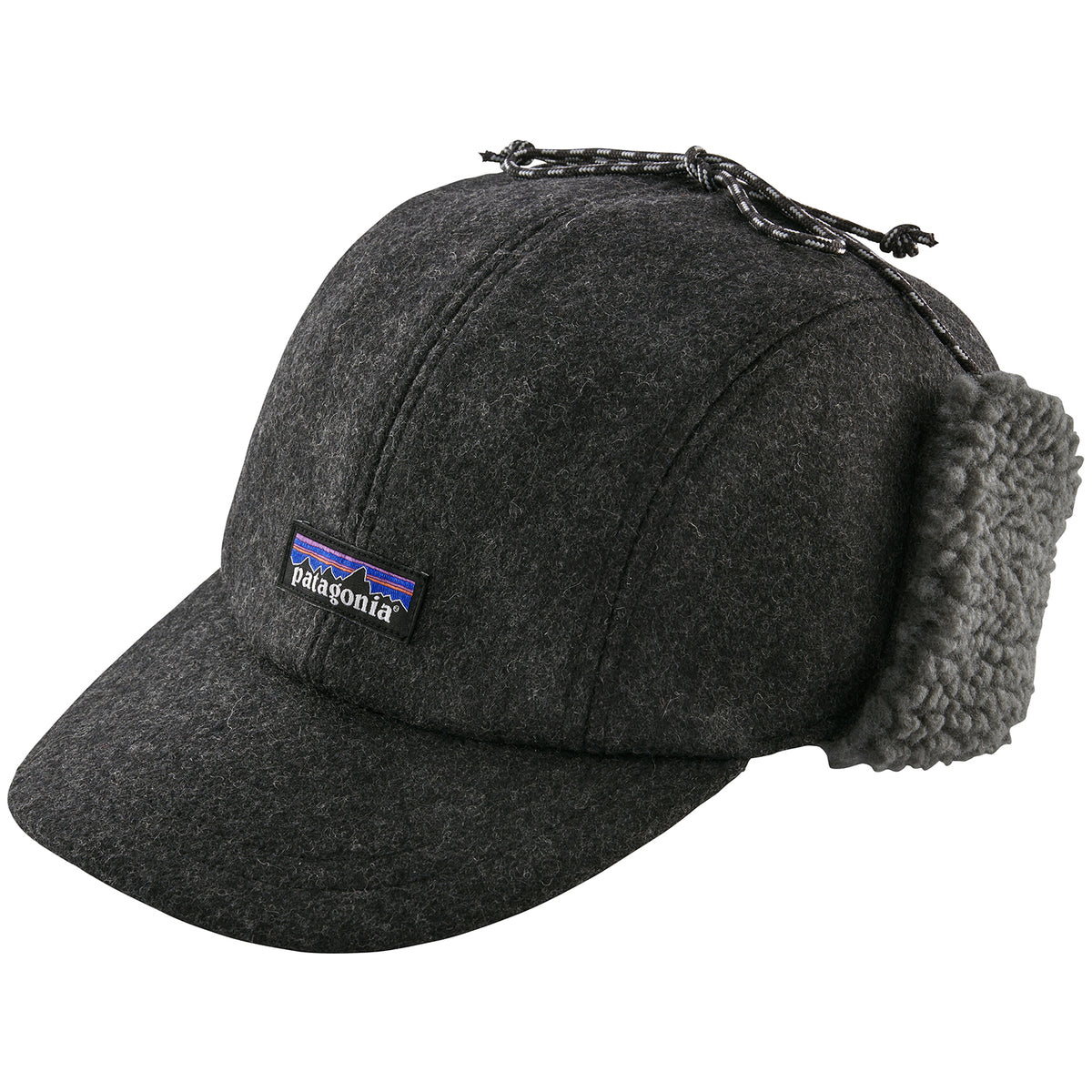 Patagonia Recycled Wool Ear Flap Cap Forge Grey