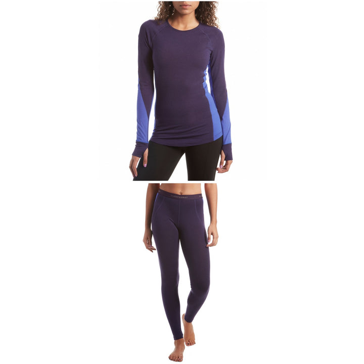 Icebreaker 260 Zone Long Sleeve Crew Top + 260 Zone Leggings - Women's