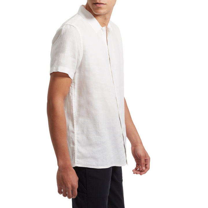 Rhythm Classic Linen Short-Sleeve Shirt - Men's Vintage White