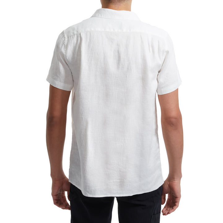 Rhythm Classic Linen Short-Sleeve Shirt - Men's Vintage White