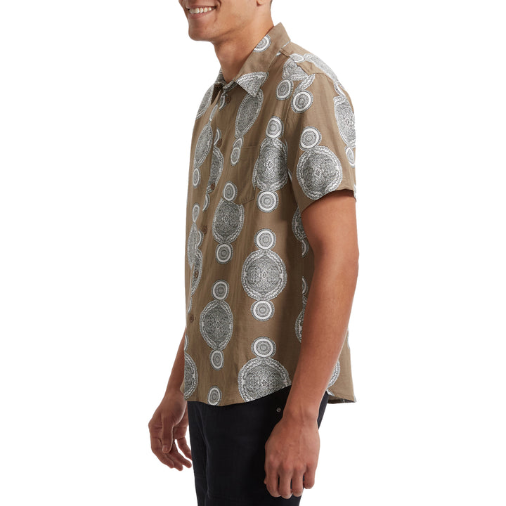 Rhythm Ventura Linen Short-Sleeve Shirt - Men's Olive