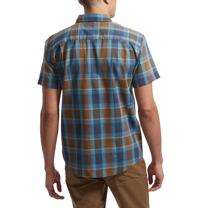 Brixton Charter Plaid Short-Sleeve Shirt - Men's Toffee