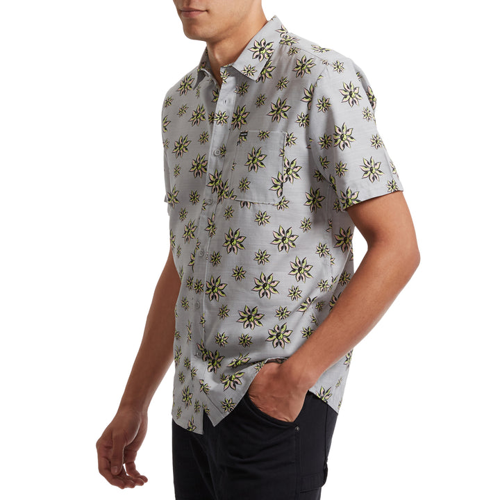 Volcom Burch Bloom Short-Sleeve Shirt - Men's Town Grey