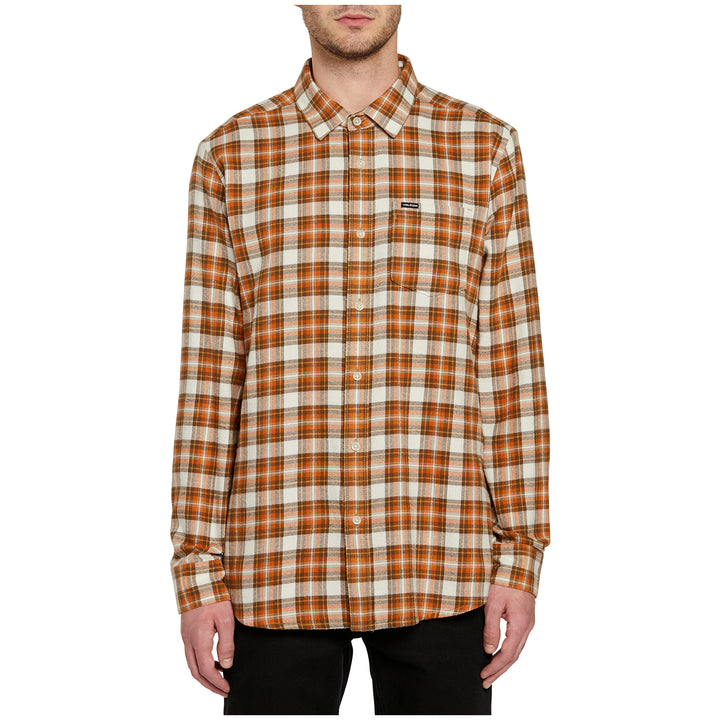 Volcom Repeater Long-Sleeve Flannel Shirt - Men's Vintage Brown